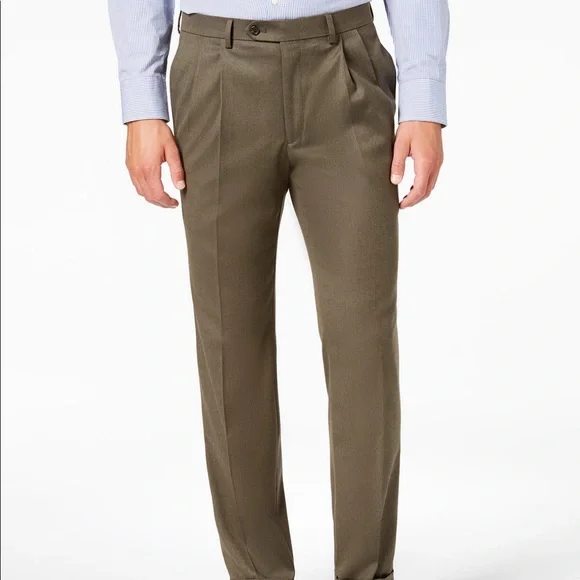slim fit dress slacks Lauren Ralph Lauren Mens UltraFlex Classic-Fit Wool Suit Pants, Size 4 –  Vanessa Jane main image 1